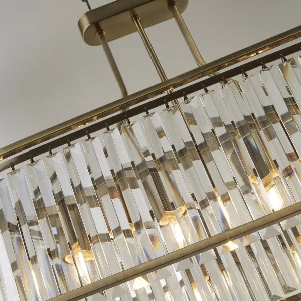 Searchlight 8095-5AB - Luster na reťazi VICTORIA 5xE27/60W/230V mosadz