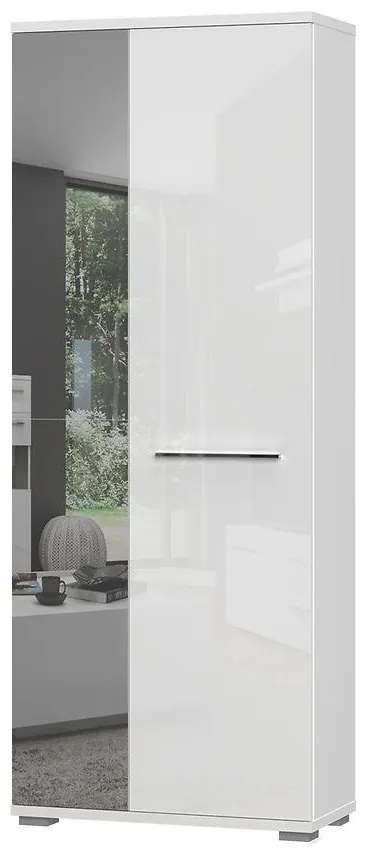 Skriňa 2d Piano V2og lakovaná Biely Lesk