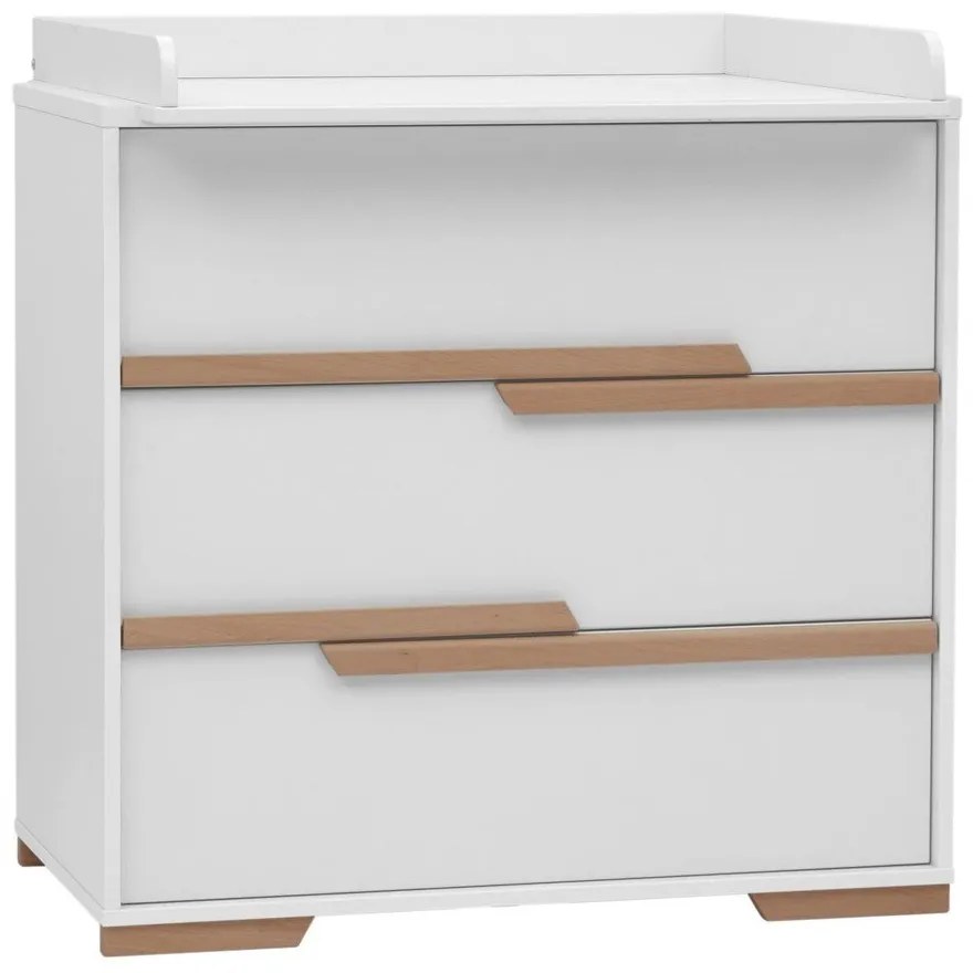 Biela detská komoda so zásuvkami Pinio Snap