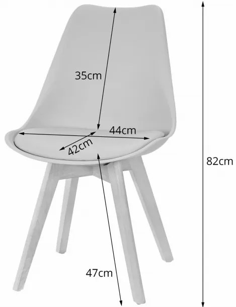 Set štyroch jedálenských stoličiek MARK - priehľadné (hnedé nohy) 4ks