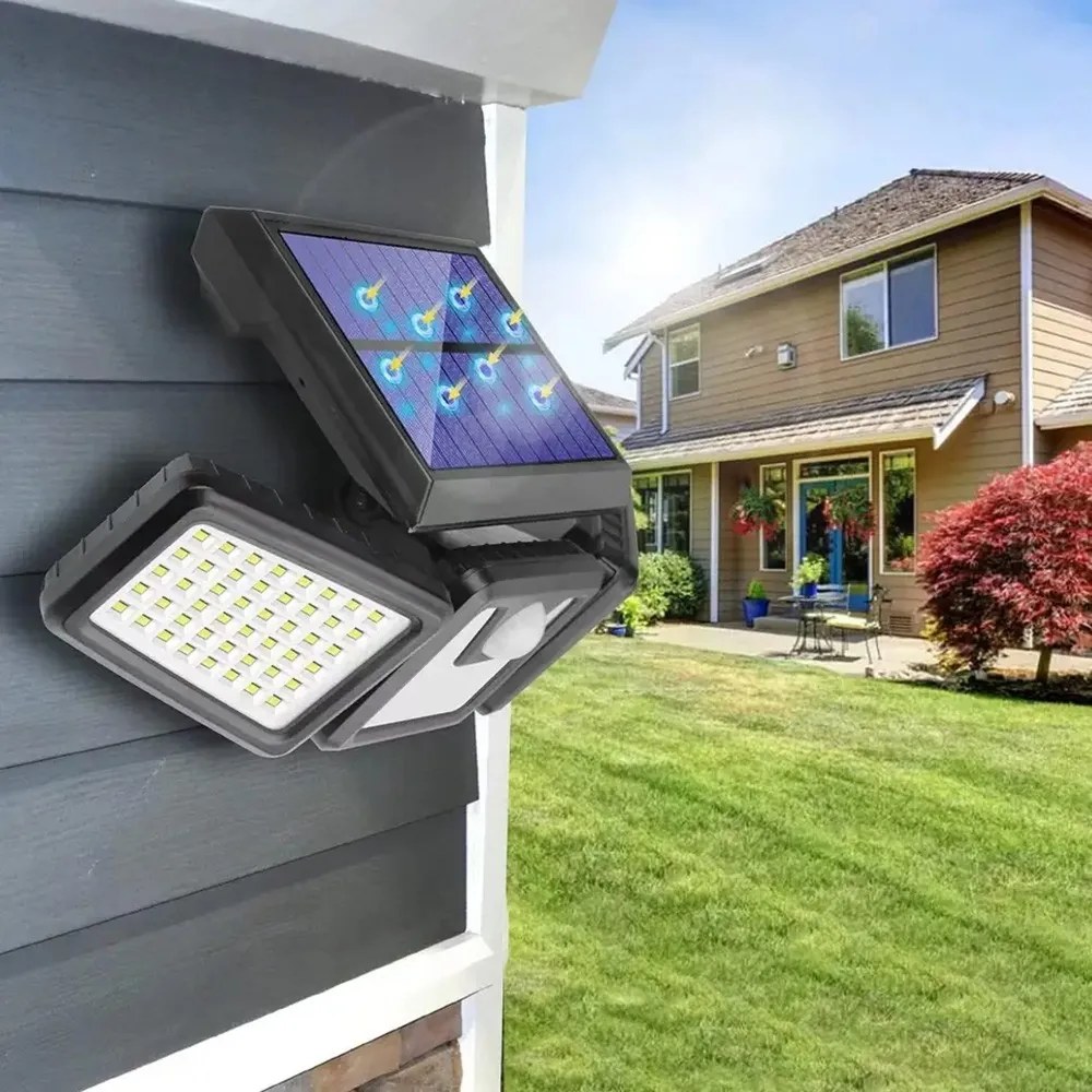 Nástěnná solární LED lampa Vrena černá