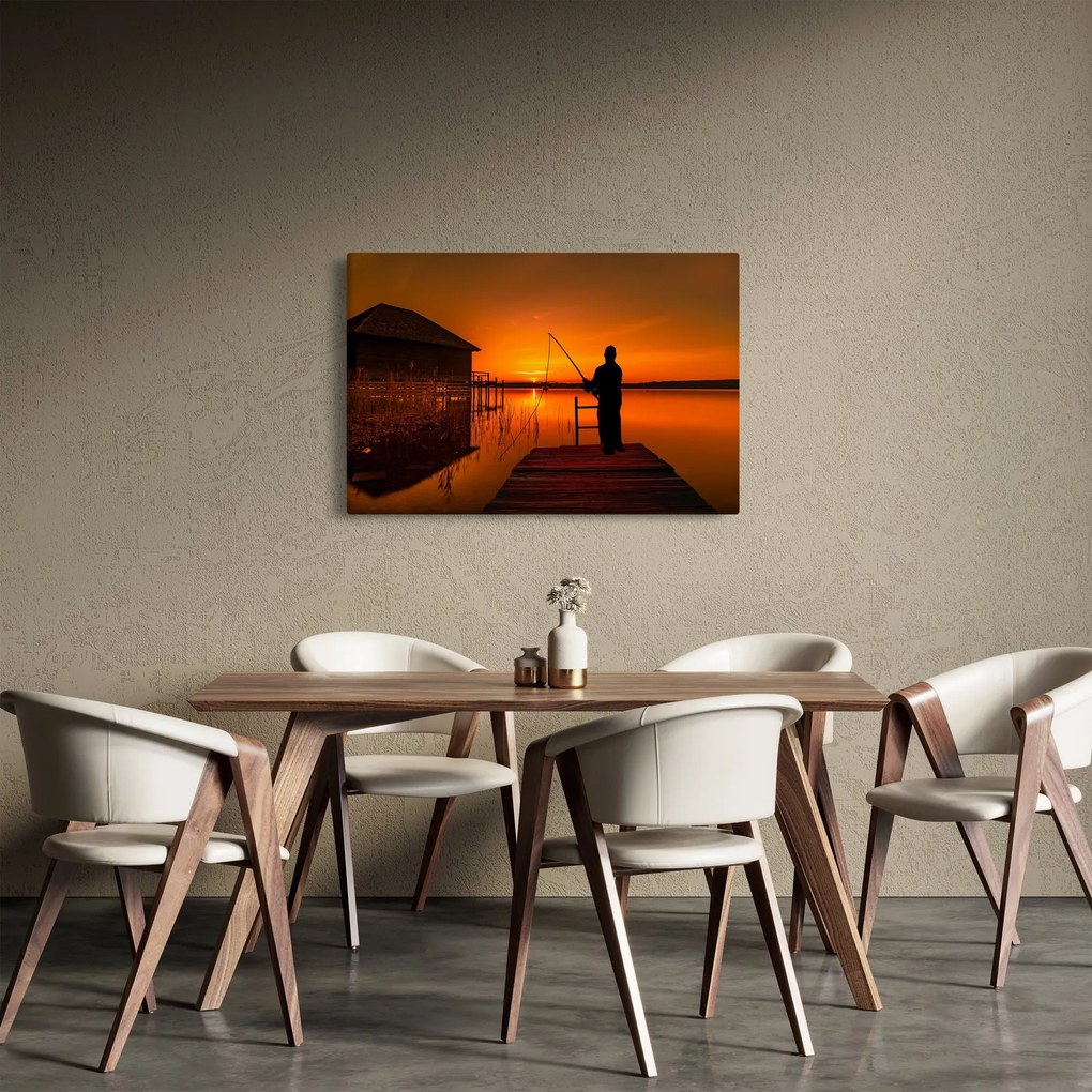 Obraz rybára (90x60 cm)