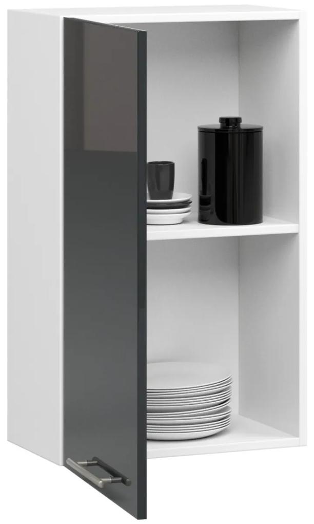 Závěsná kuchyňská skříňka Olivie W 50 cm grafit/bílá