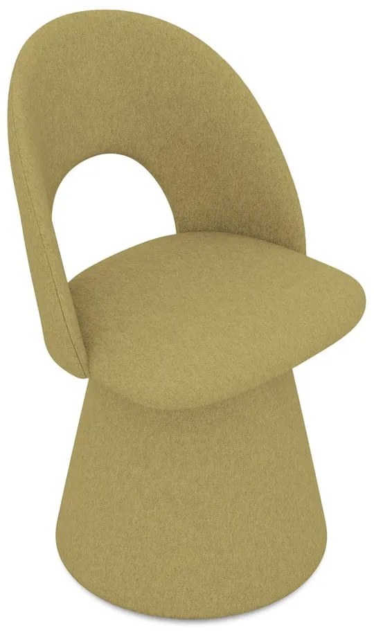 Čalúnené jedálenské kreslo v horčicovej farbe Kalo – Makamii