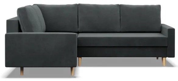 Rohová rozkladacia sedačka BLANK Elegant ľavá, tmavosivá