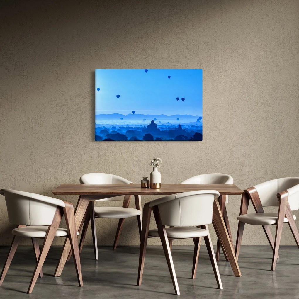 Obraz - Balóny nad krajinou (90x60 cm)