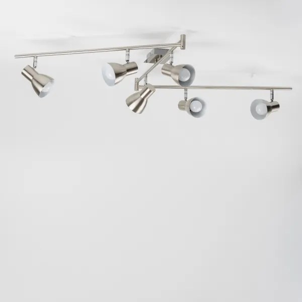 LED bodové svietidlo 6xE14/5W/230V matný chróm