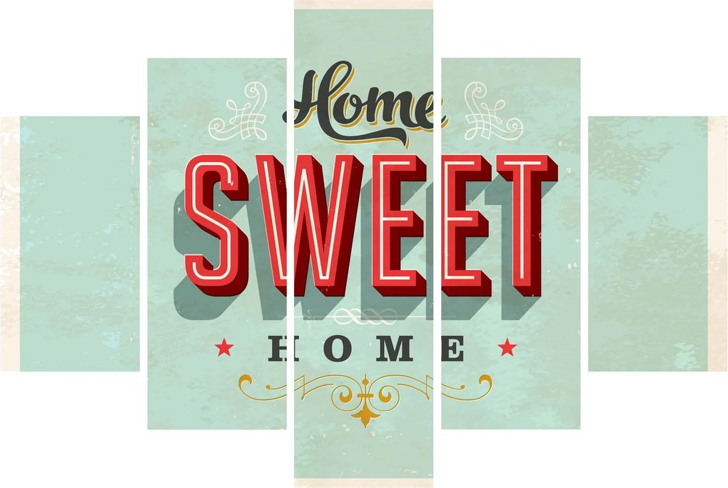 Obraz - Home sweet home (150x105 cm)