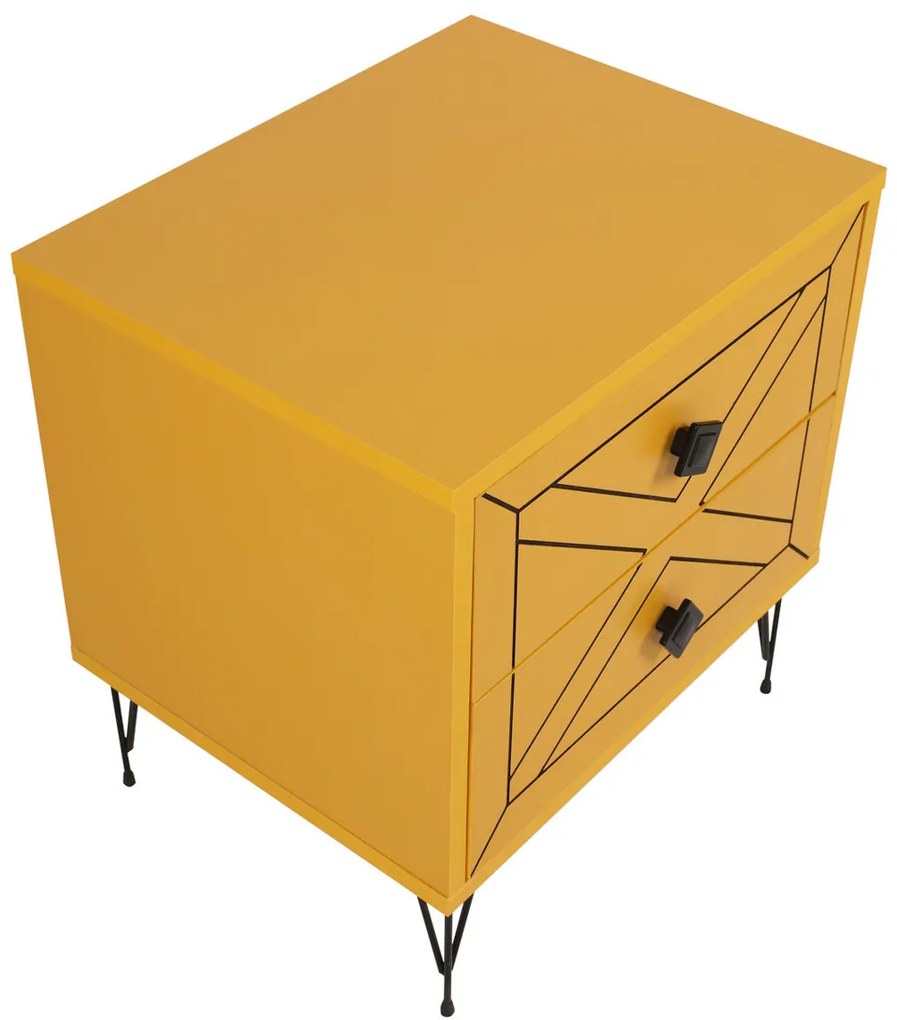 Nočný stolík Luna Yellow