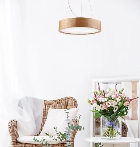 Brilagi - LED Luster na lanku CARVALHO 2xE27/60W/230V dub pr. 37 cm