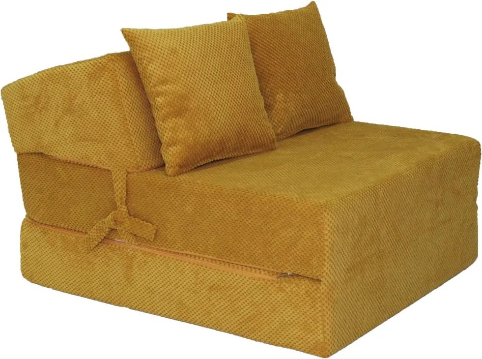 Rozkladacie molitanové kreslo (matrace) DOT - medovo žlté