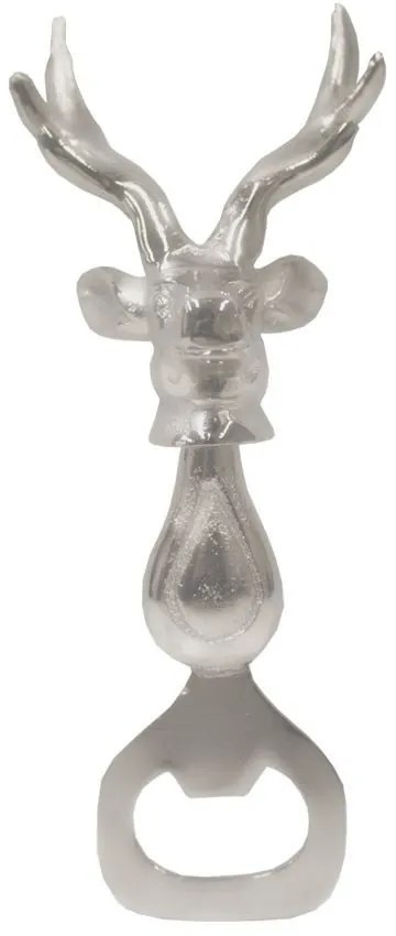 Kovový otvárač na fľaše strieborný jeleň - 6 * 6 * 19cm