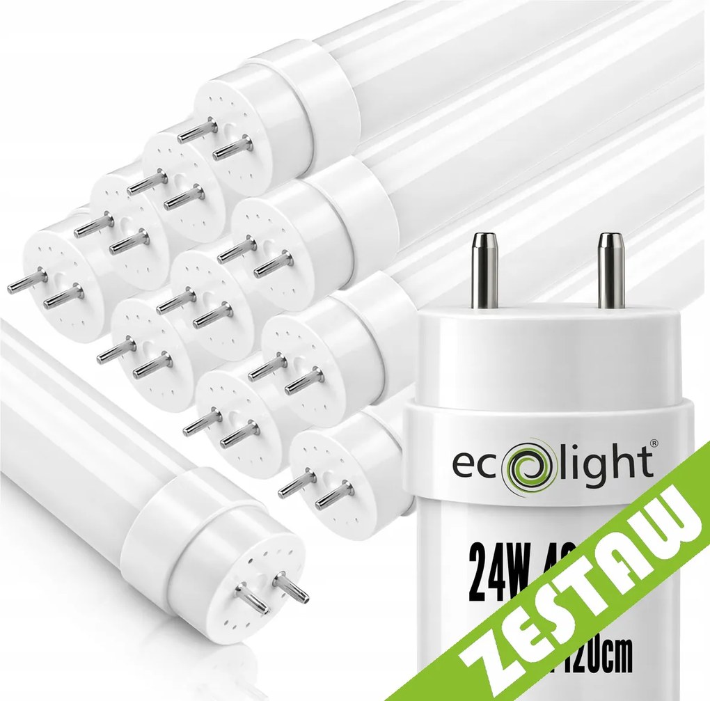 10x LED trubicové svetlá 120cm T8 24W 3360lm 4000K