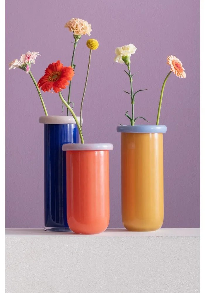 Sklenená váza v horčicovej farbe (výška 30,5 cm) Plegado – PT LIVING