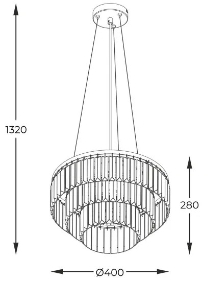 Zuma Line P17127-4 - Luster na lanku TIFANNY 4xE14/40W/230V čierna