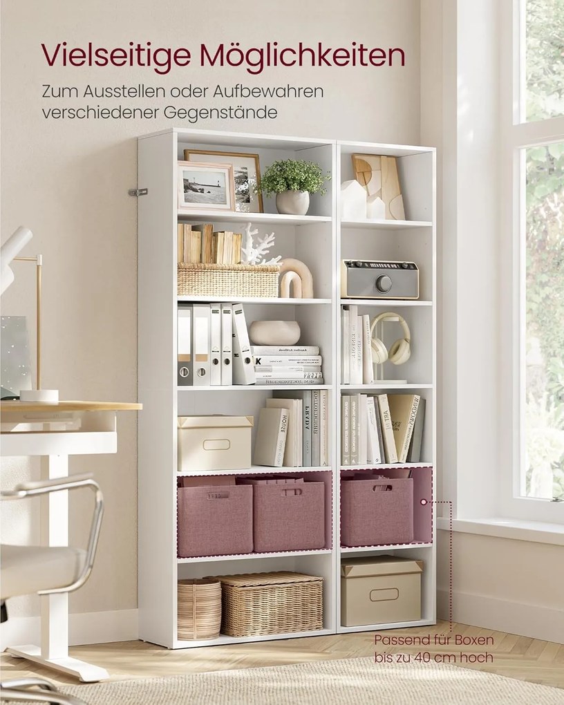 Knižnica 24 × 60 × 178,5 cm, biela farba