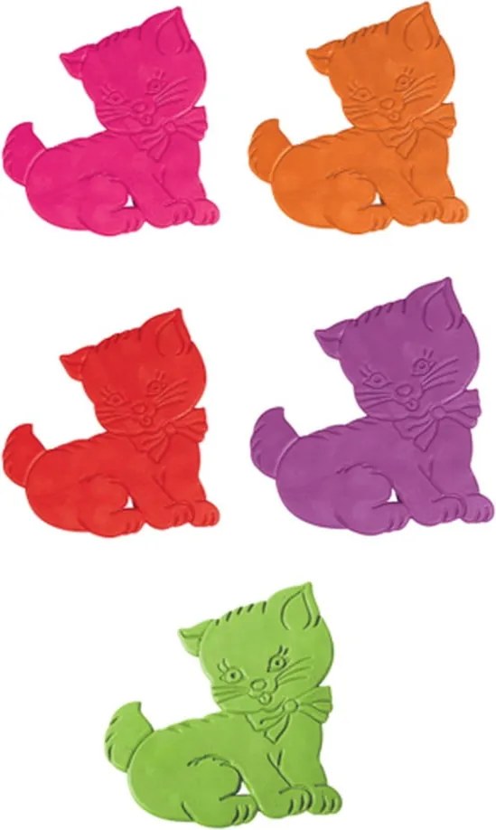 Detské protišmykové podložky v súprave 5 ks do vane 11x12,5 cm Chatons – MSV
