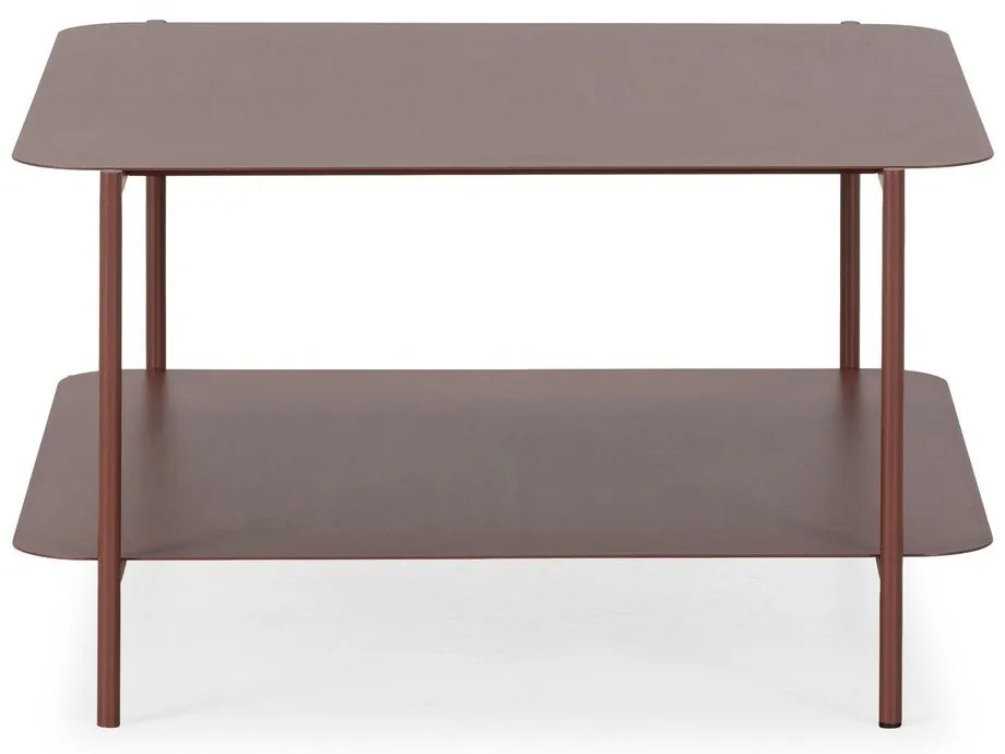 Terakotový kovový konferenčný stolík 70x73 cm Beatrix – MOME