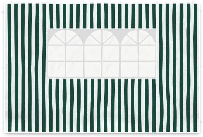 Garthen 420 Sada dvoch bočných stien pre záhradný stan - biela / zelená