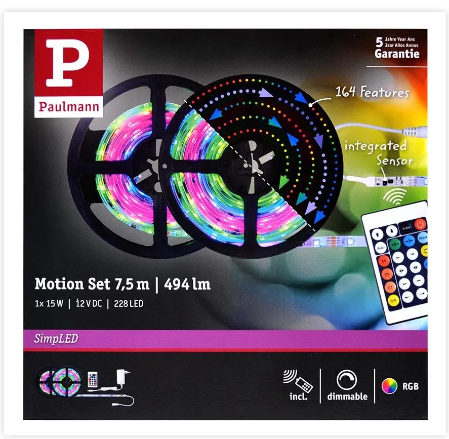 Paulmann 70514 - LED RGB/15W Stmievateľný pásik SIMPLED 7,5m 230V + DO