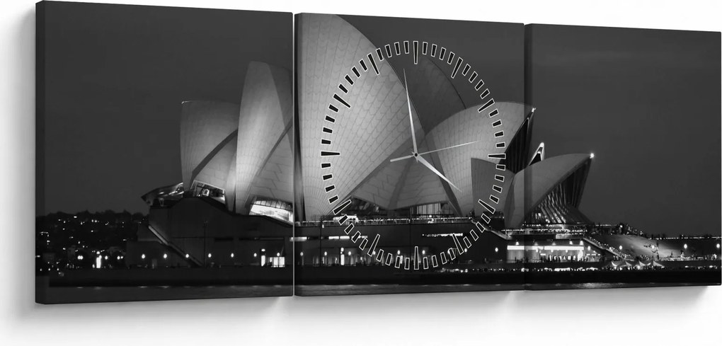 Obraz Opery v Sydney (s hodinami) (90x30 cm)