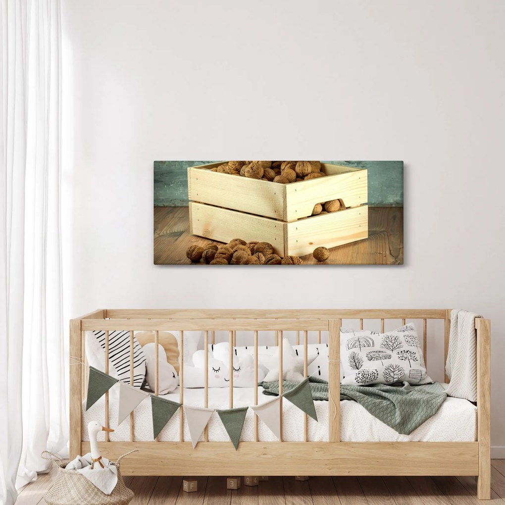 Obraz - Jesenné zátišie s orechmi (120x50 cm)