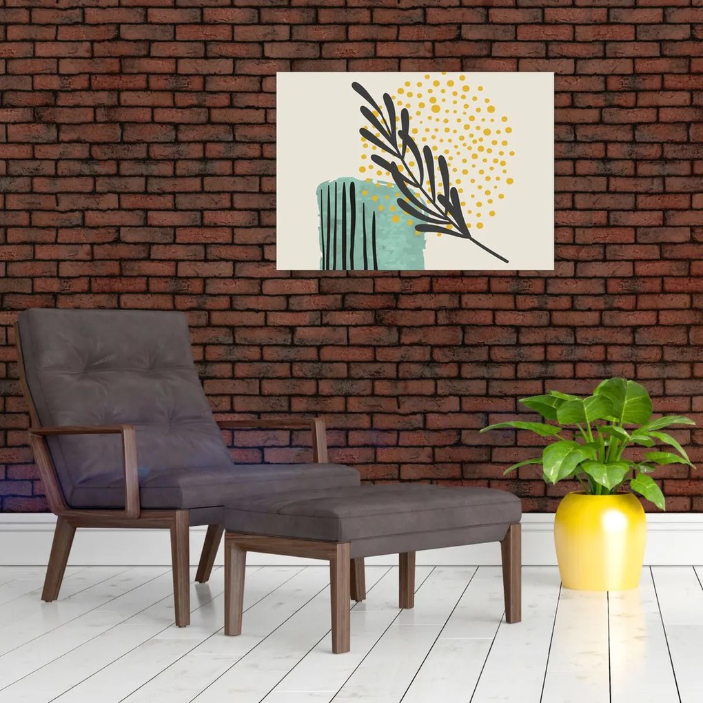 Obraz - Abstraktné listy N⁰3 (70x50 cm)