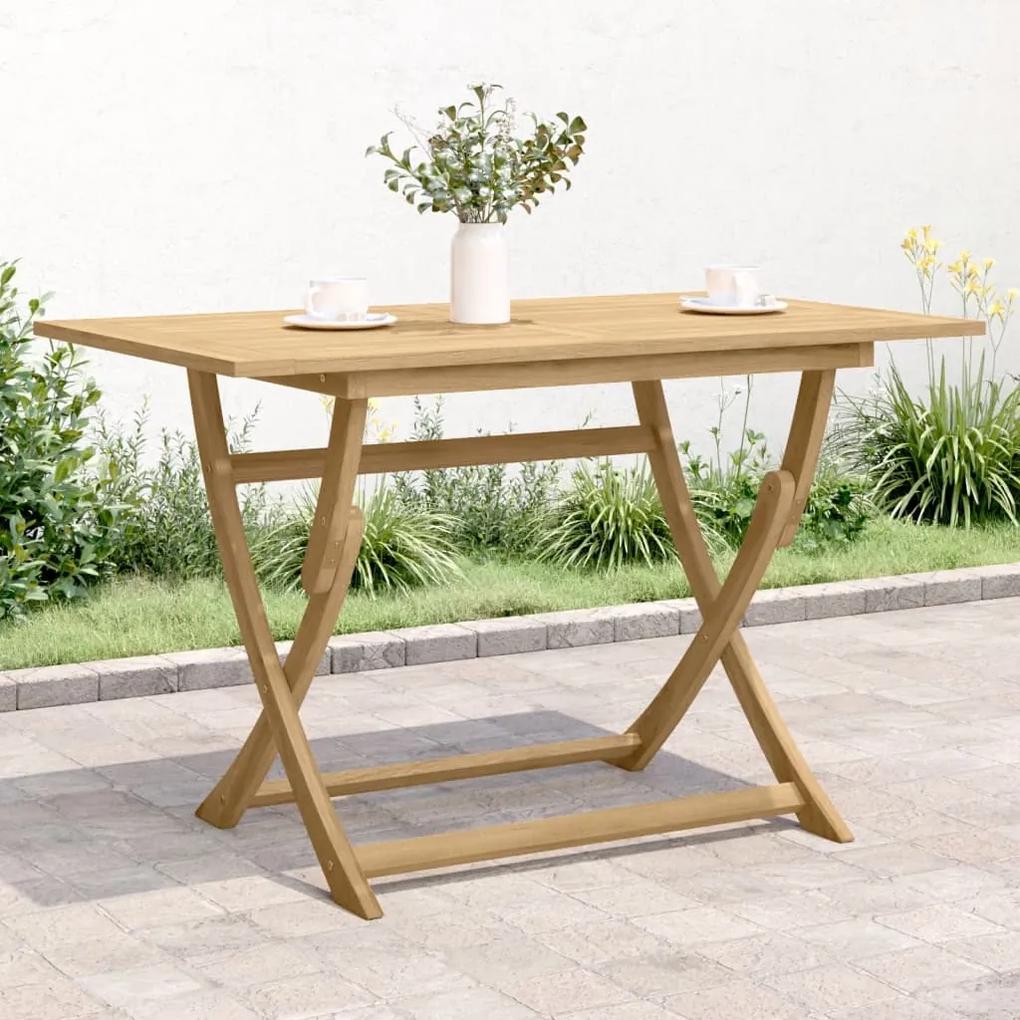 Skladací záhradný stôl 120x70x75 cm akáciový masív 365745