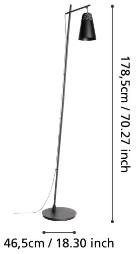 Eglo 99547 - Stojacia lampa CANTERRAS 1xE27/40W/230V