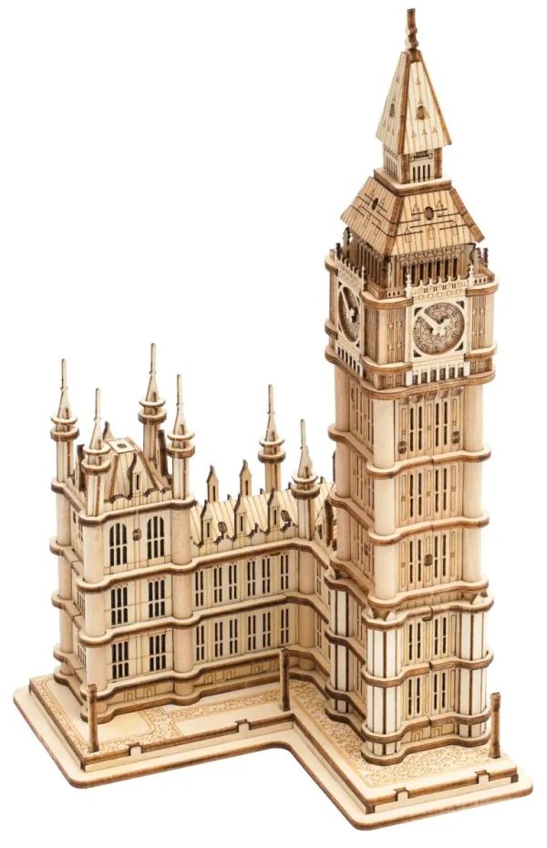Robotime Rolife Svietiaci 3D drevené puzzle Big Ben 220 ks