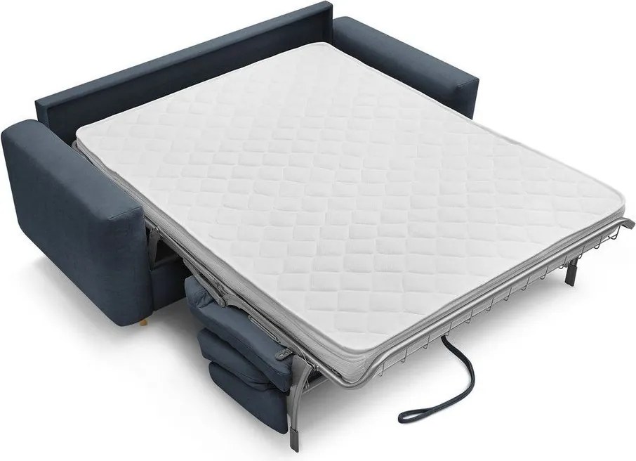 Tmavomodrá pohovka na každodenné spanie/rozkladacia 220 cm Cocoone – Bobochic Paris
