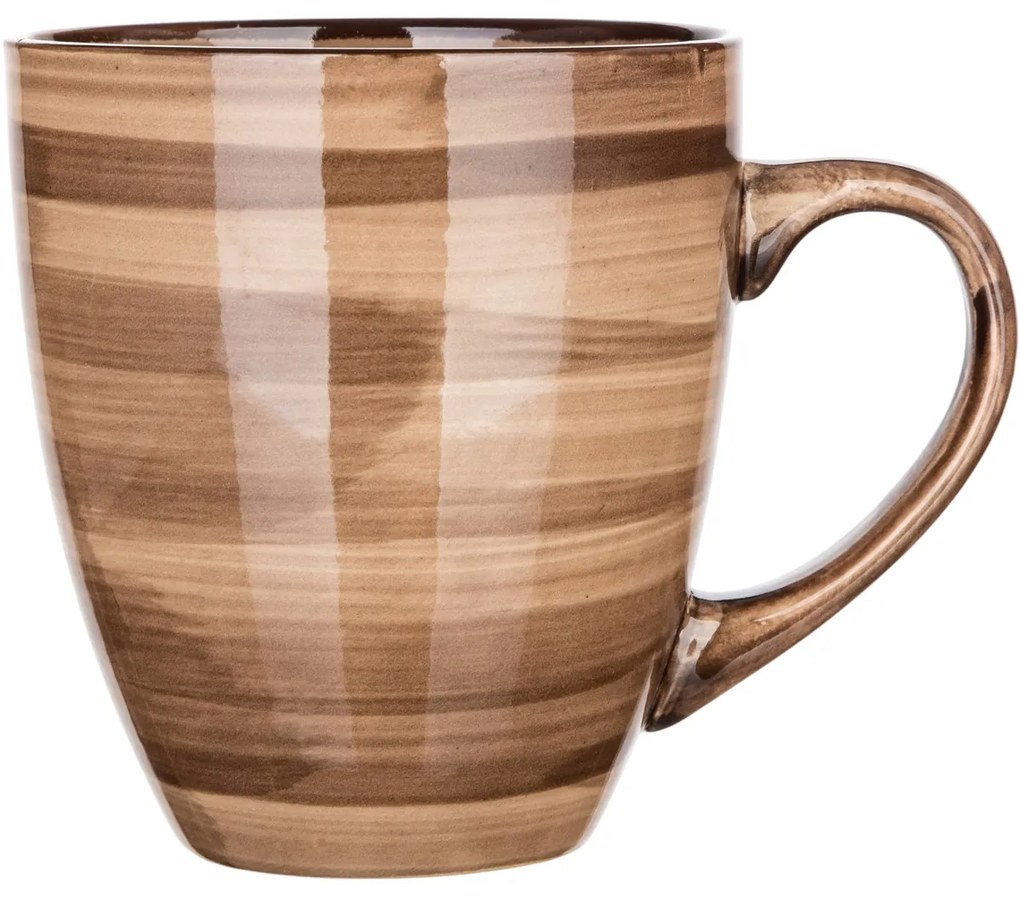 Banquet 6-dielna sada keramických hrnčekov PALAS, 400 ml, hnedá