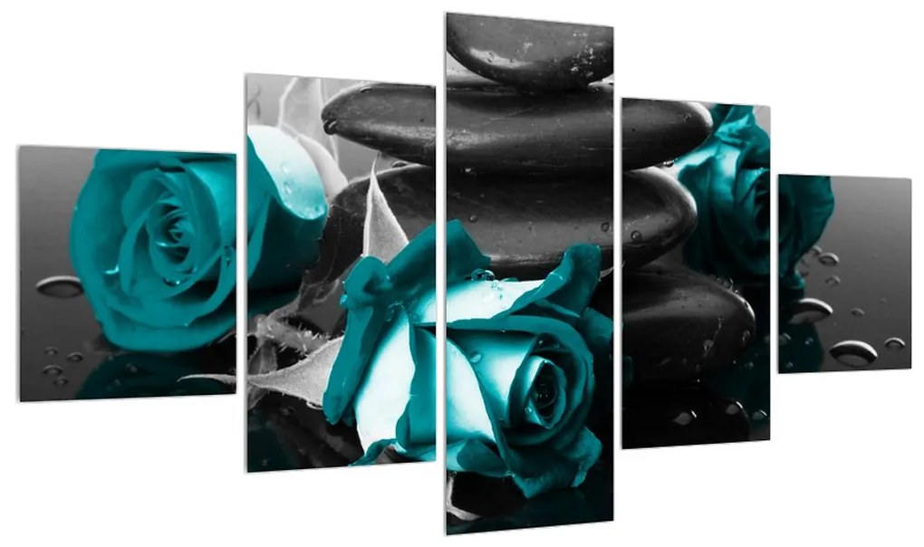 Obraz modrých ruží (K012553K12570)
