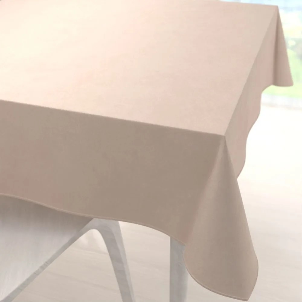 Biante Veľký zamatový štvorcový obrus Velvet Prémium SVP-020 Béžový 170x170 cm