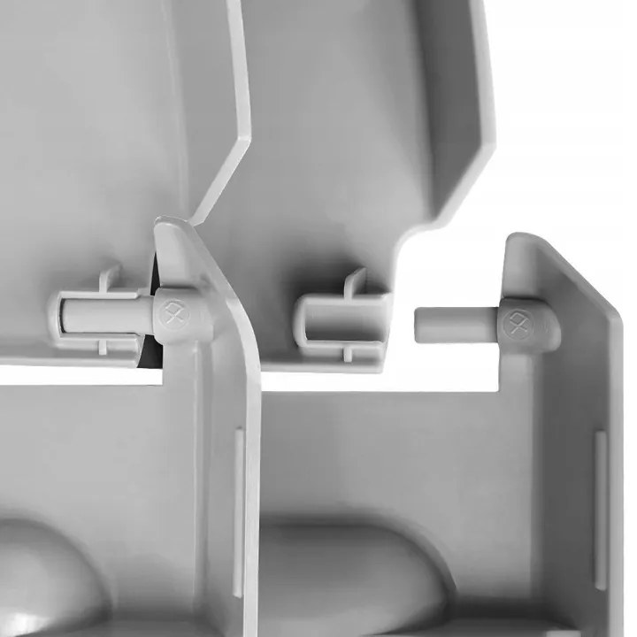 VILDE Sada 2ks úložných boxov VEGBOX na zemiaky a zeleninu s vetraním, VEGBOX čierny+sivý (14l )