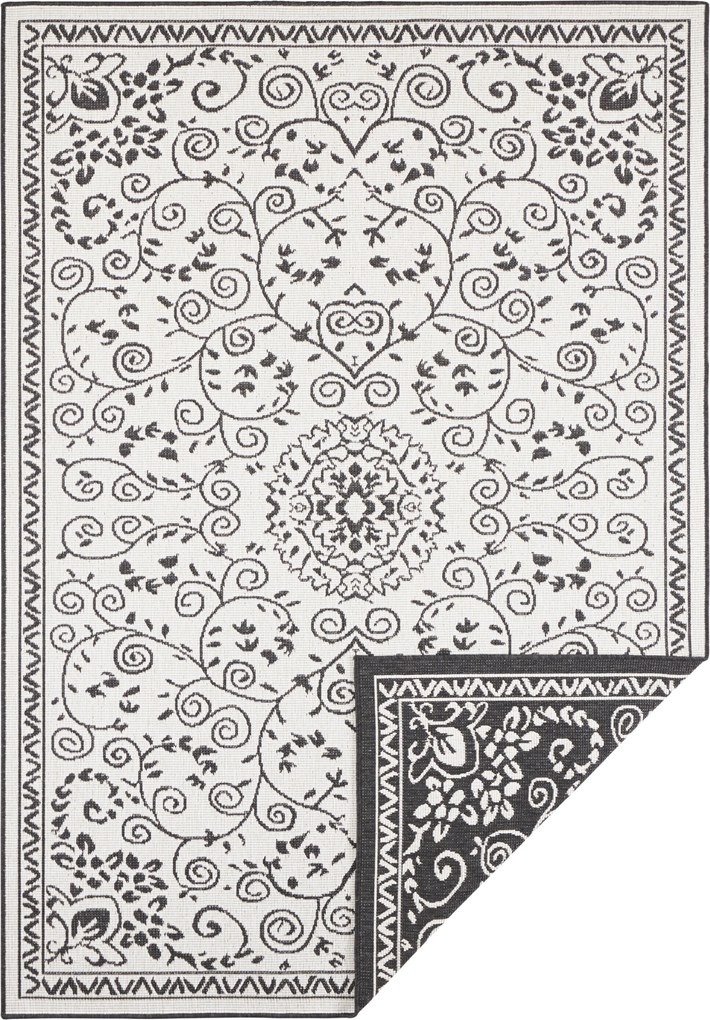 Bougari - Hanse Home koberce Kusový koberec Twin Supreme 103864 Black/Cream - 80x150 cm