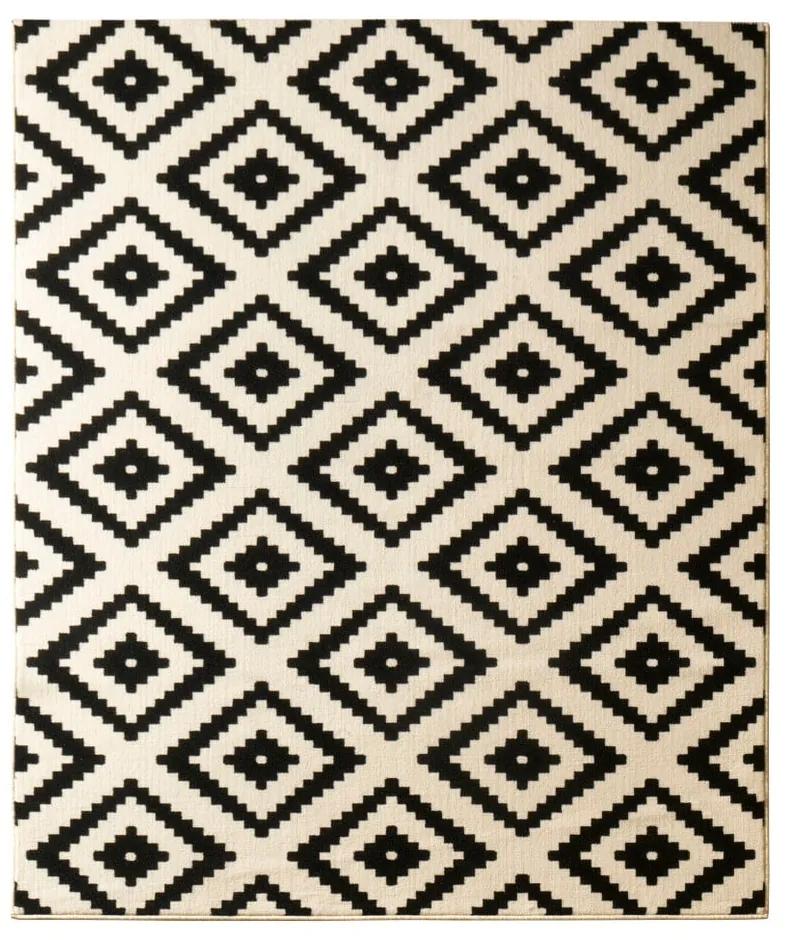 Čierny koberec Hanse Home Hamleti Diamond, 80 × 200 cm