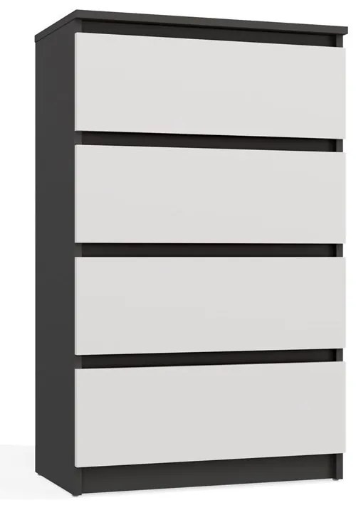 Komoda Malwa M4 70 cm antracit/bílá