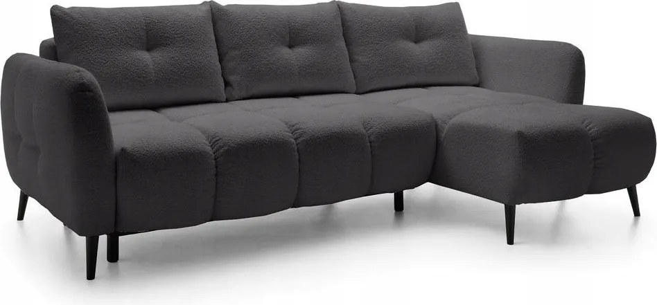 Rohová sedacia súprava Odysea (p) (sivá čierna)