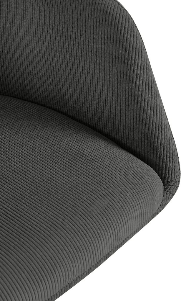 Jedálenská stolička Olema látka cord - sivá