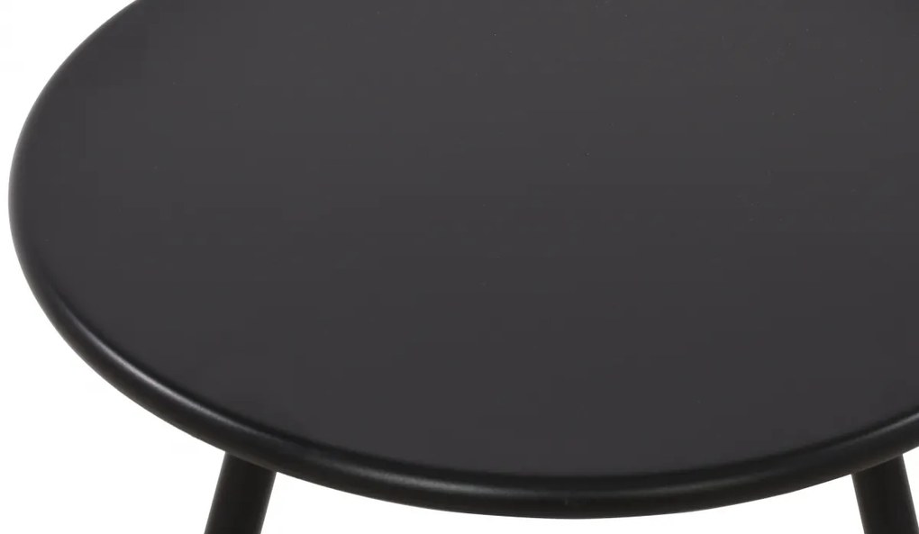 Konferenčný stolík Berea - v40 x Ø50 cm - Čierna