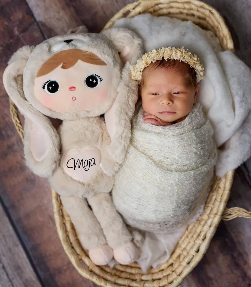 Bábika králik béžový s menom Lili 48 cm