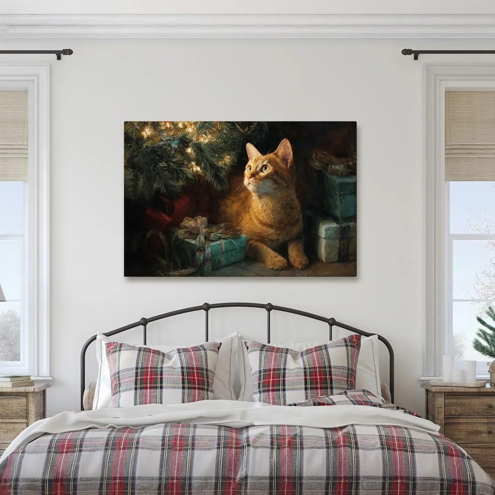 Obraz vianočné mačky si užívajú pohodu