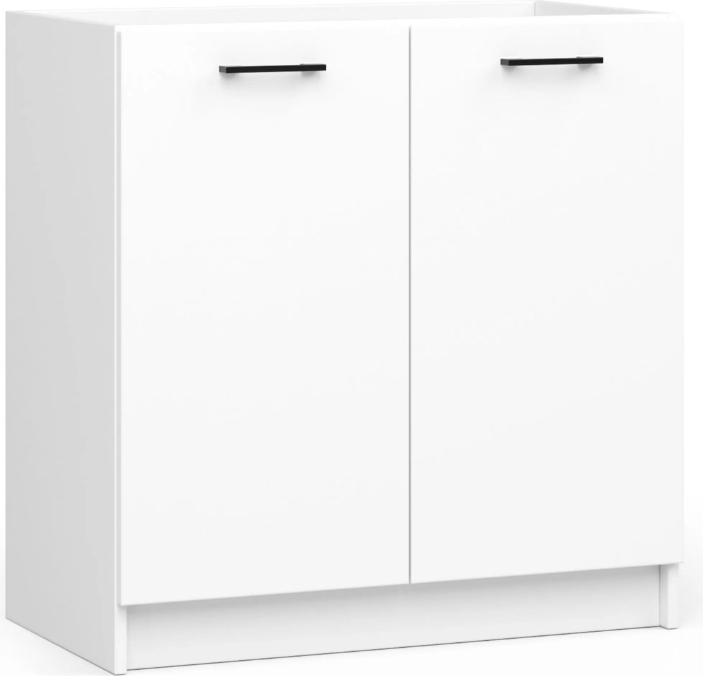 Kuchynská linka Olivie 1,8 m presklená biela/dub sonoma
