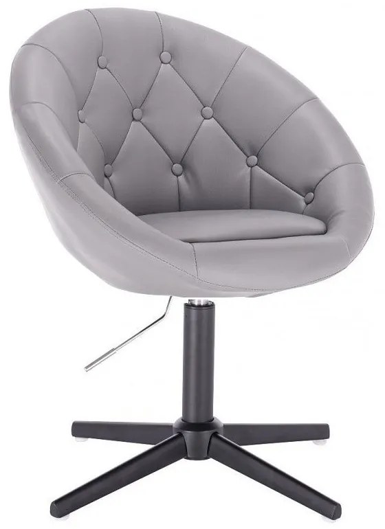 LuxuryForm DESIGN Kreslo VERA na čiernom kríži - šedé