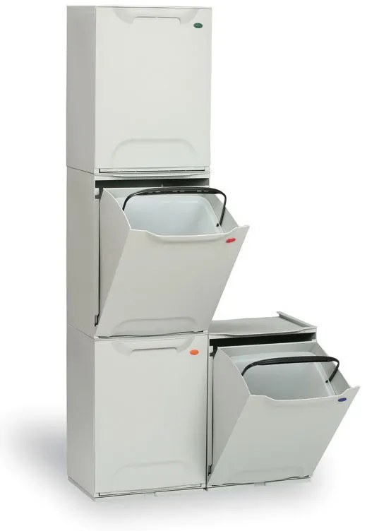 ArtPlast Súprava 4 plastových košov na triedený odpad, 20 L, 340 x 290 x 470 mm