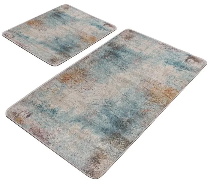 Modro-sivé kúpeľňové predložky v súprave 2 ks 60x100 cm – Mila Home