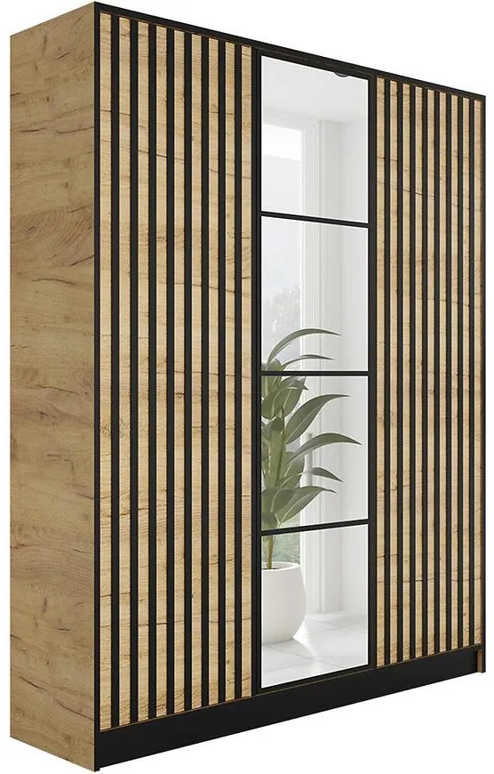 Skriňa Eden 3d 157 Dub Craft Zlatý 3