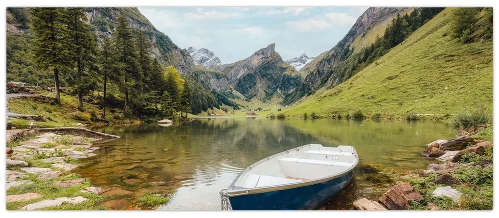 Obraz - Seealpsee, jazero Švajčiarska (120x50 cm)