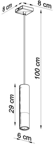 Sollux SL.0946 - Luster na lanku LOOPEZ 1xGU10/10W/230V čierna/meď